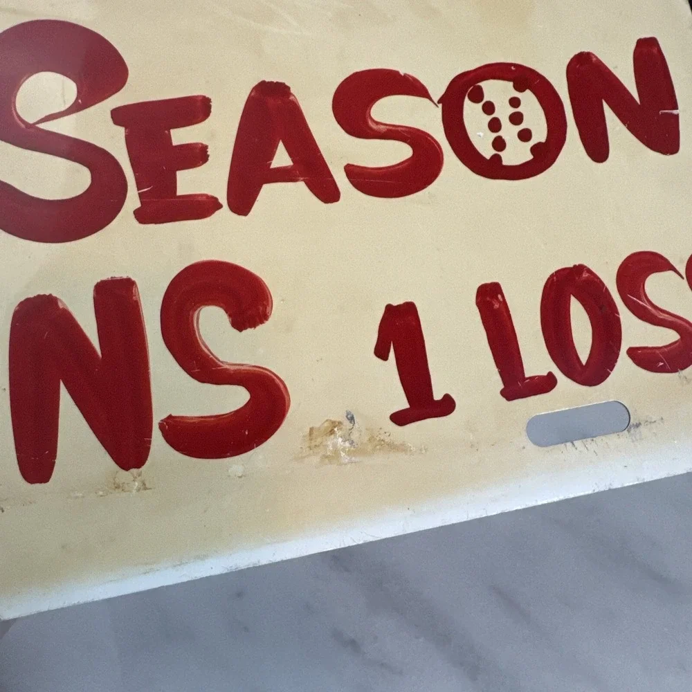 1982 Season Vintage License plate